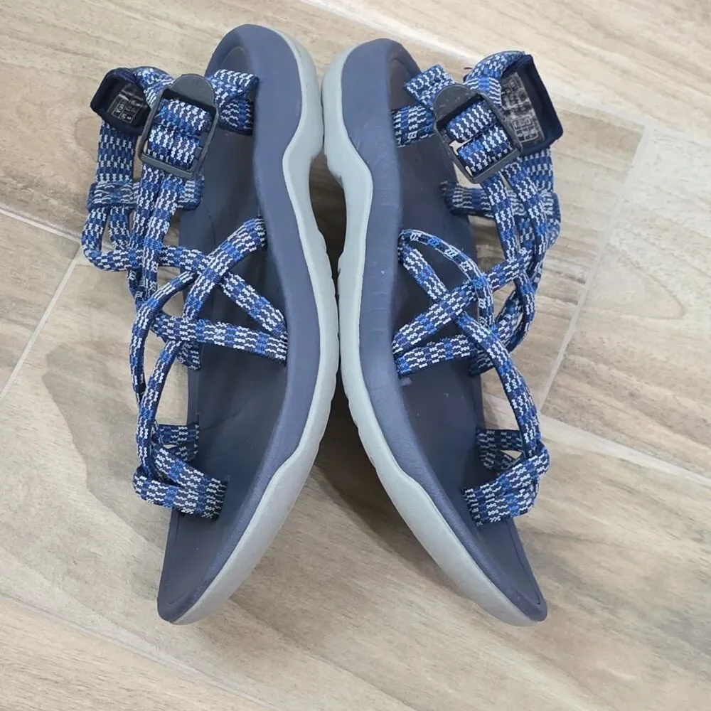 Viakix Siena Women's Hiking Walking Sport Strappy Sandals Blue Gray Size 6